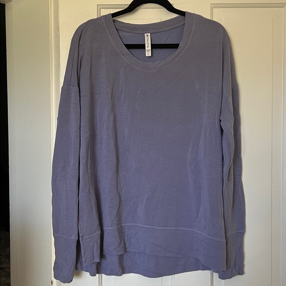 Athleta Coaster Luxe Sweatshirt in Lavender